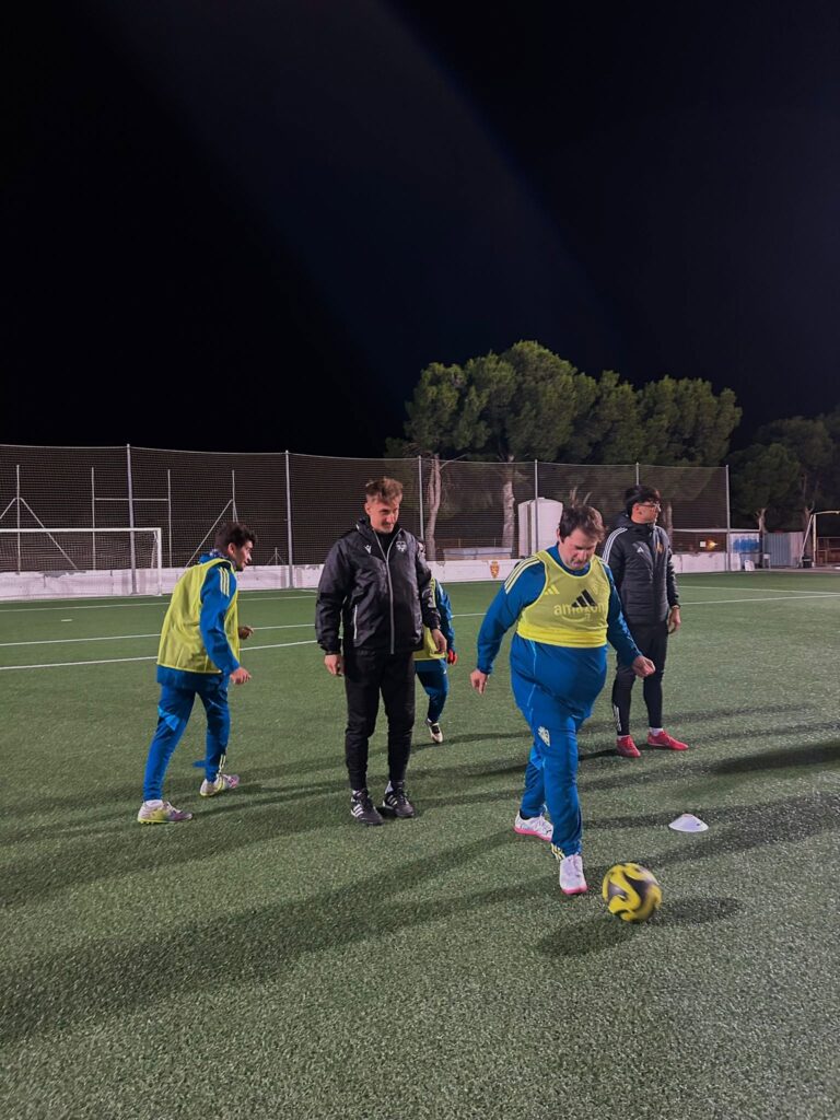 Training session with the Real Zaragoza Genuine team