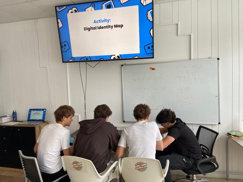 Participants working on the Digital Identity Map activity